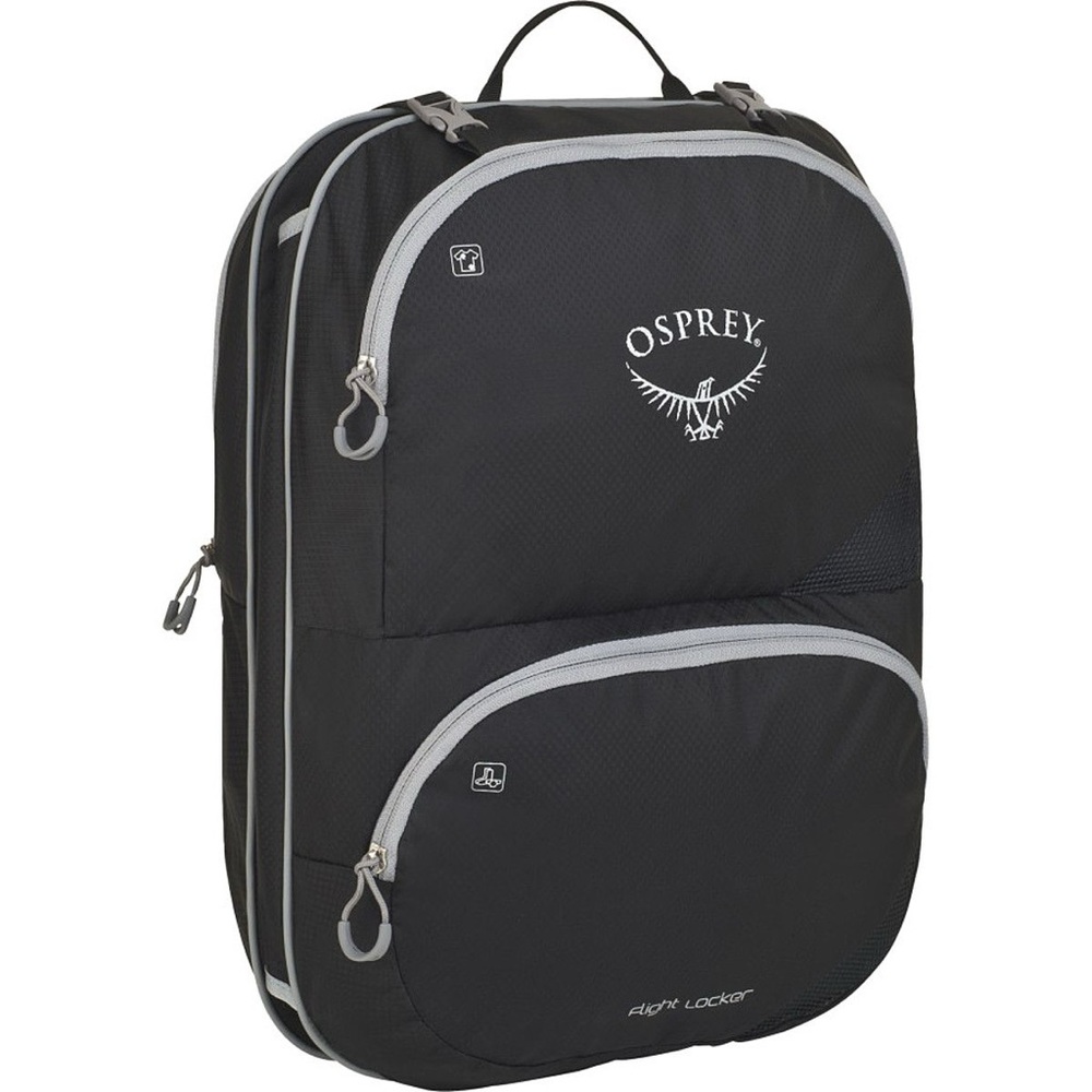 Osprey Black Travel Locker Backpack with Gray Accents